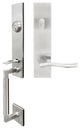 Waterfall Lever, Tubular Entry Handleset, Left Hand, Satin Stainless Steel