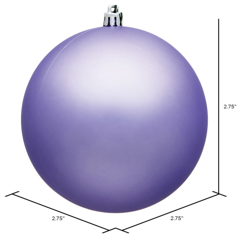 Vickerman 2.75" Lavender Matte Ball Ornament, 12 per Bag