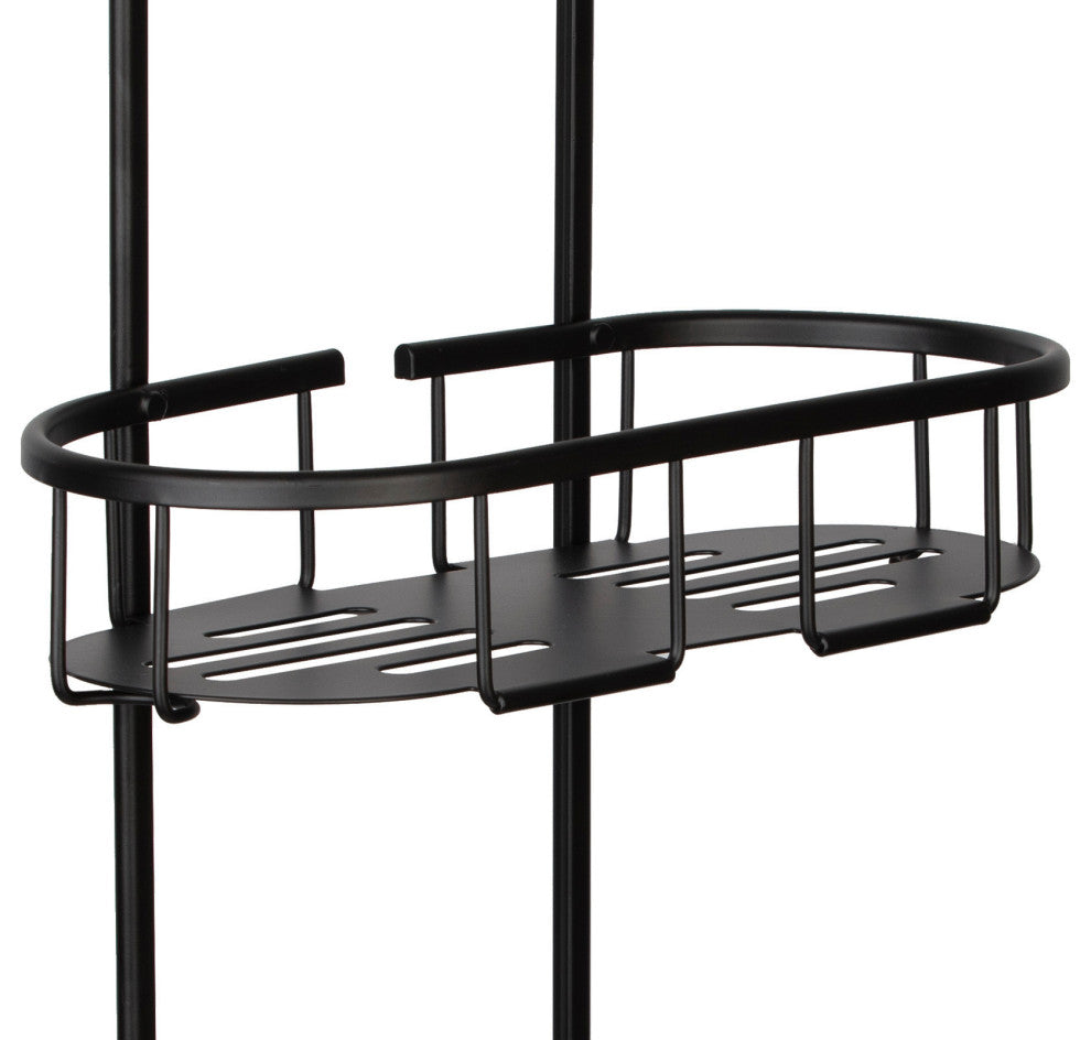 Utopia Alley Rustproof Aluminum Shower Caddy with 3 Shelves, Matte Black Finish