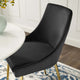 Side Dining Chair, Set of 2, Velvet, Metal, Gold Black, Cafe Bistro Restaurant