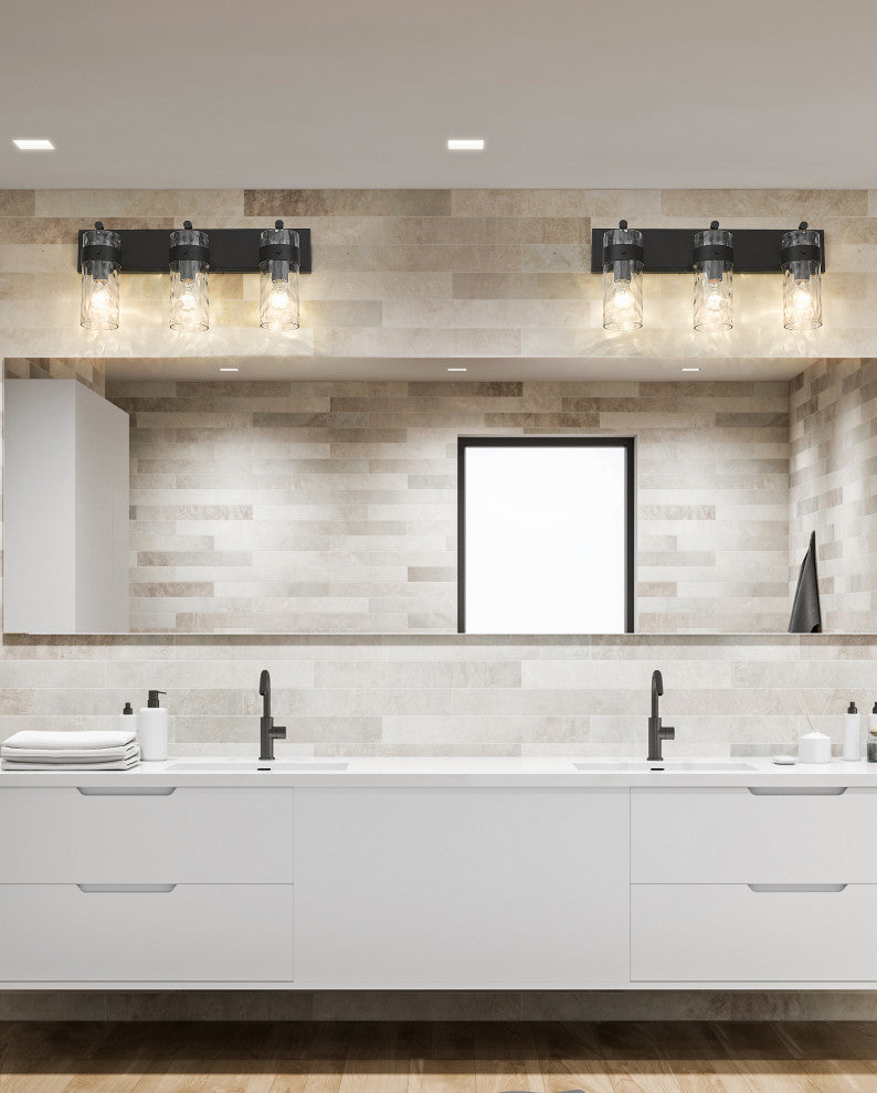 Zlite 3035-3V-MB 3-Light Vanity, Clear