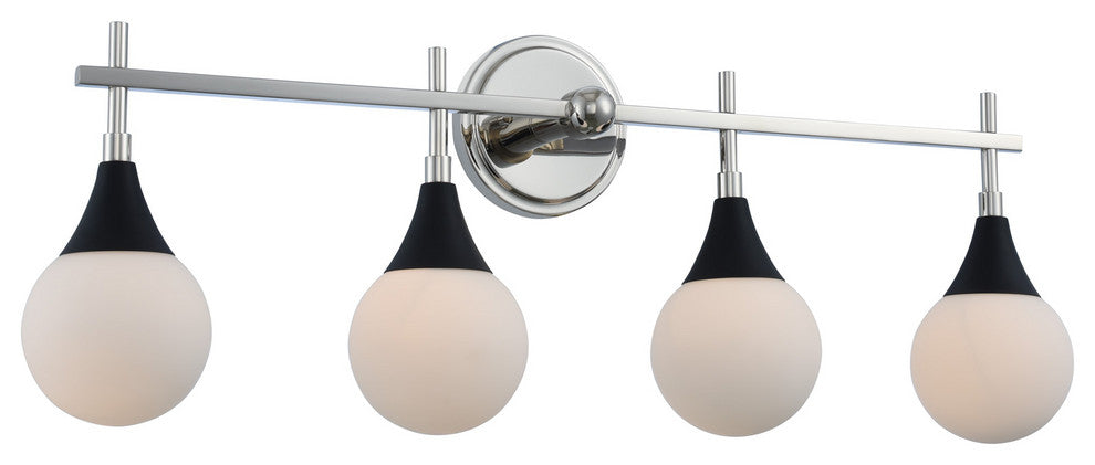 Bogart 31x12" 4-Light Midcentury Wall-Light by Kalco