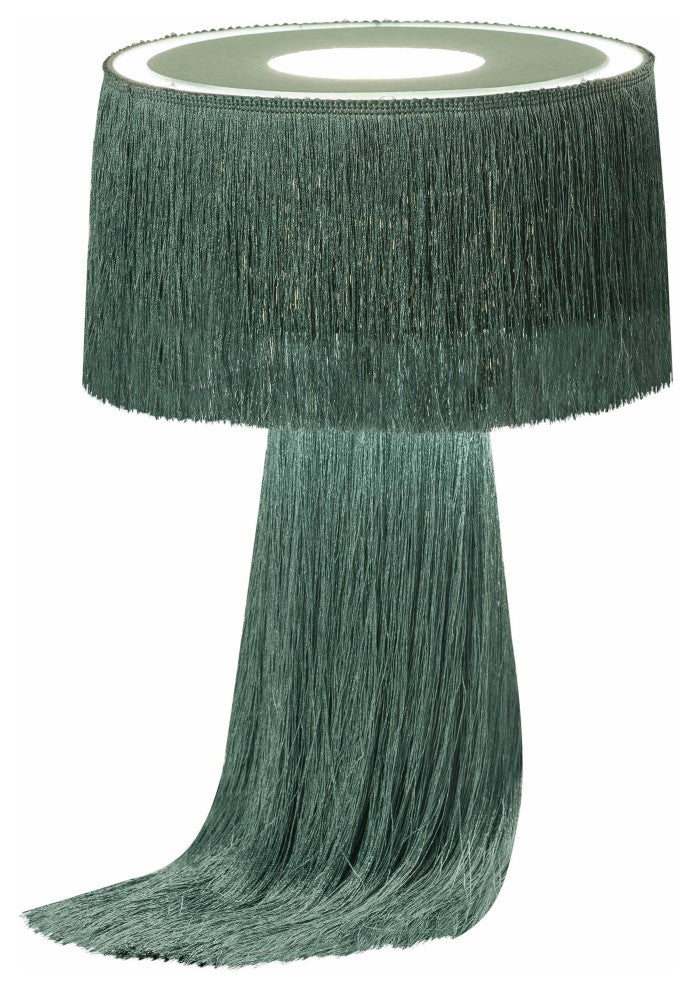 Atolla Tassel Table Lamp, Emerald