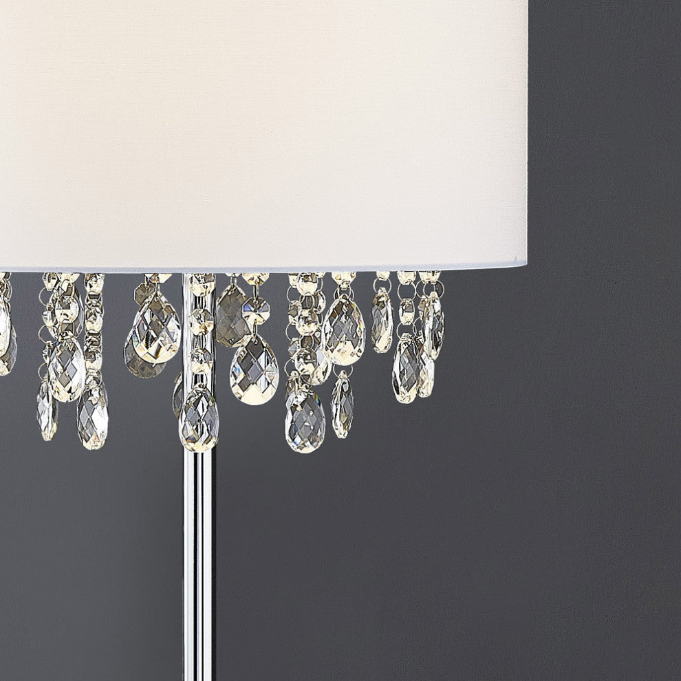 FLORENCE  27"H Crystal Pendants Table Lamp