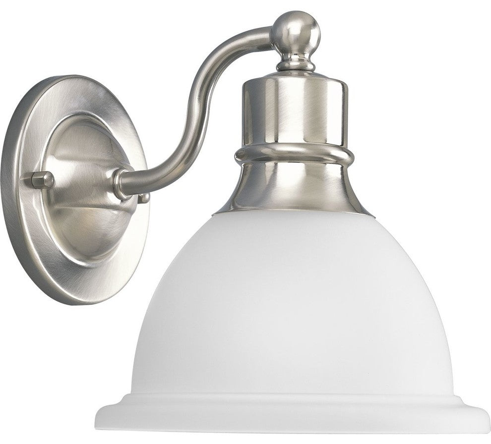Progress Lighting 1-100W Medium Bath Bracket, Brushed Nickel