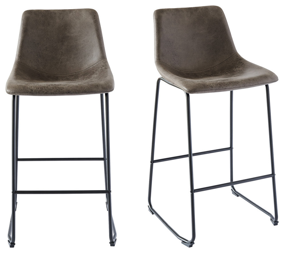 Picket House Furnishings Collins Metal Bar Stool Set, Gray