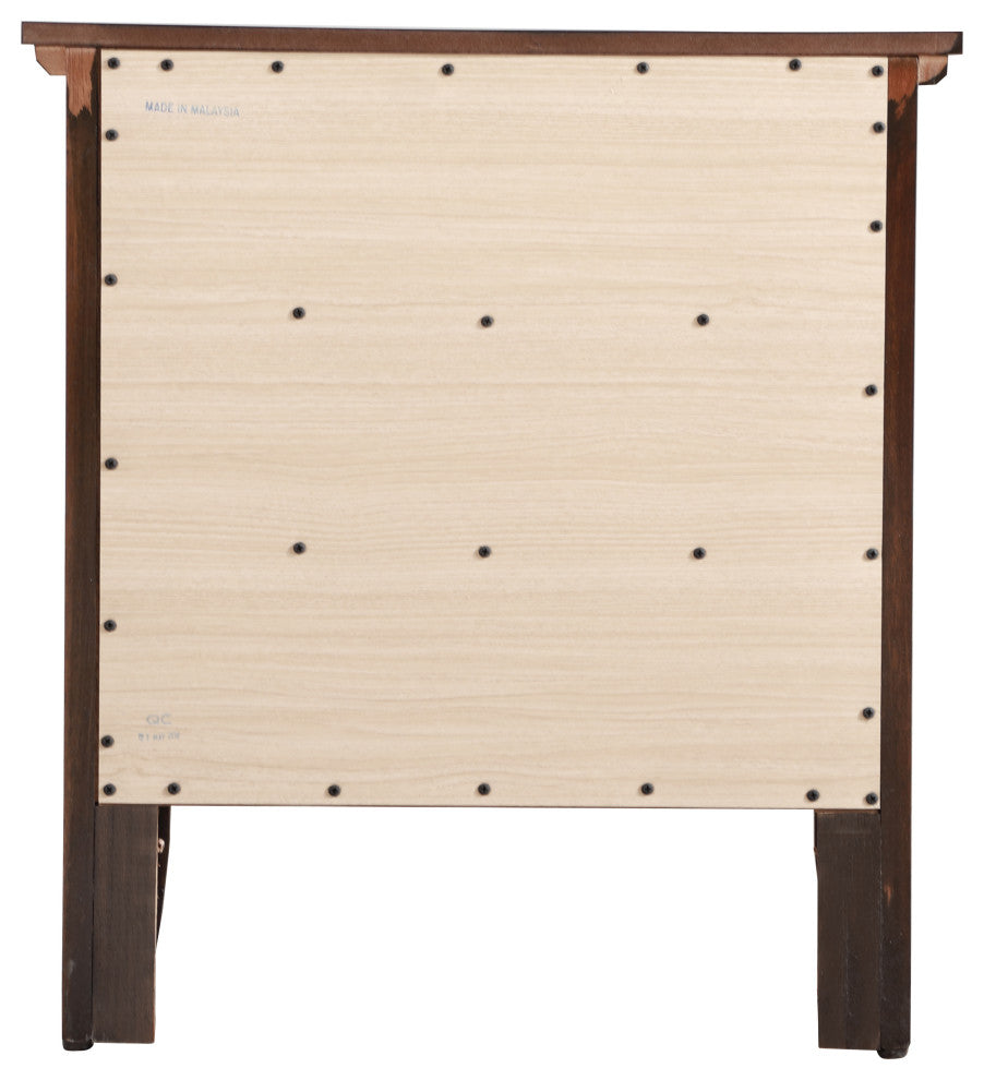Whitley 3-Drawer Nightstand, Cappuccino