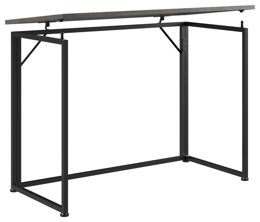 Techni Mobili Space Saving Folding Desk, Grey
