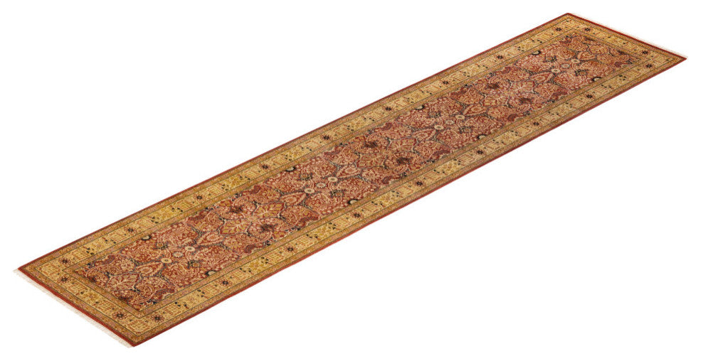 Mogul, One-of-a-Kind Hand-Knotted Area Rug Orange, 2'8"x12'6"