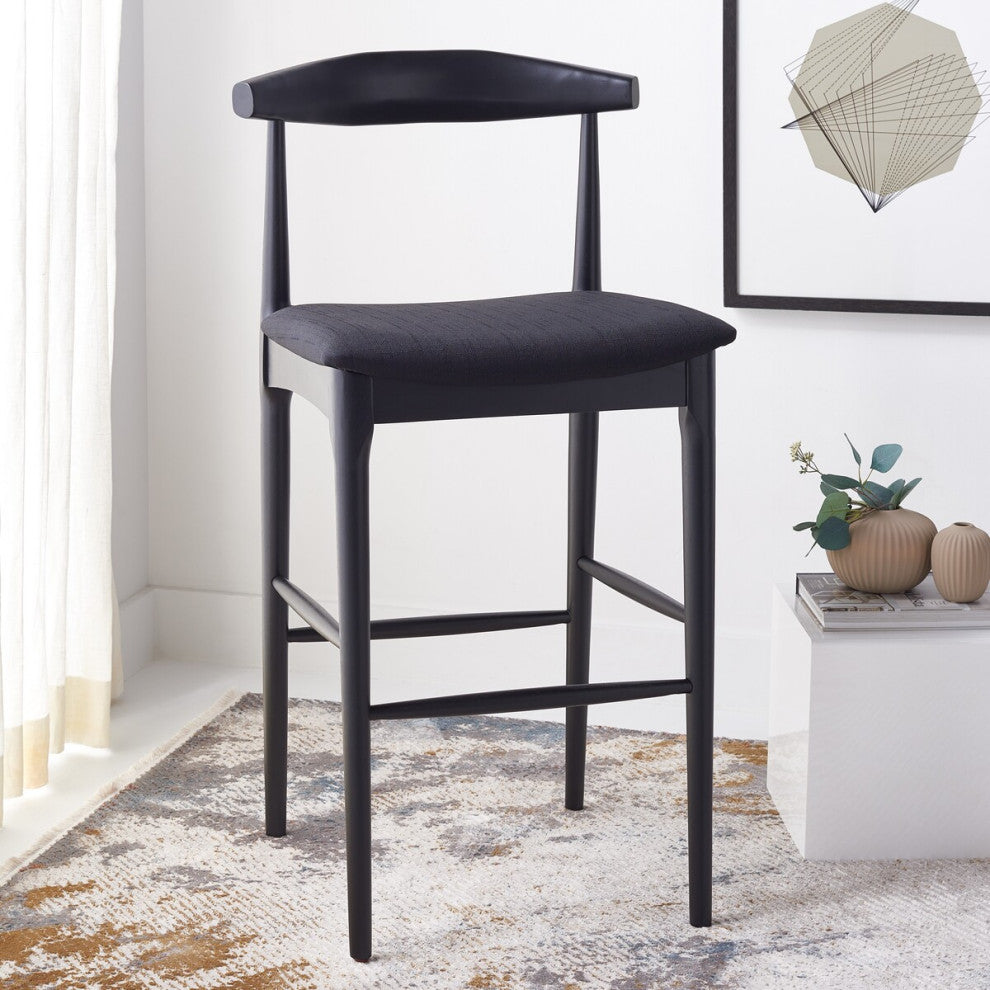 Safavieh Lionel Retro Barstool, Black