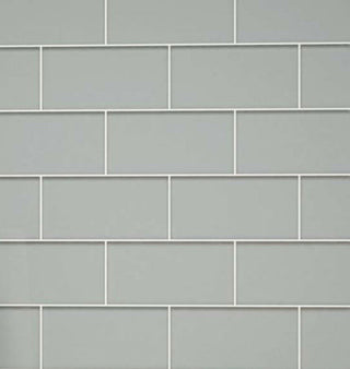 Glass Subway Tile, Gray, Sample Swatch