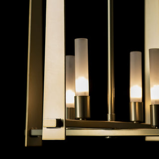 Triomphe 4-Light Pendant Frosted Glass, Modern Brass