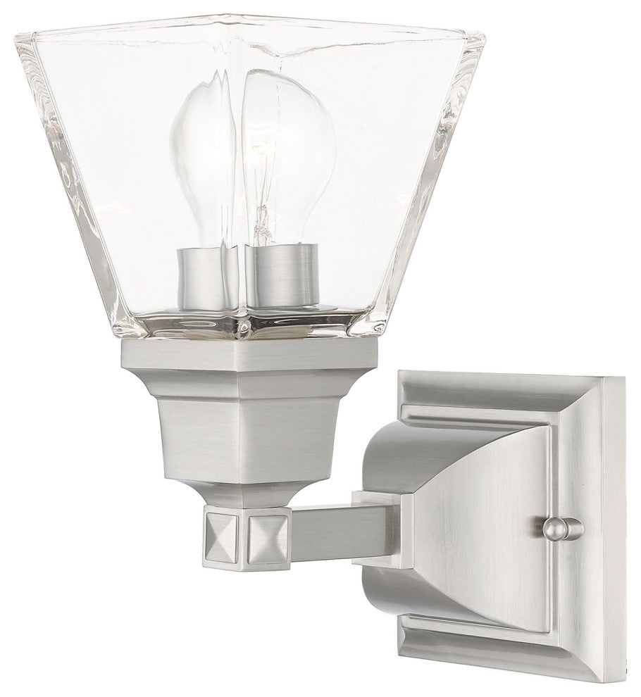 Livex Lighting Mission 1 Light Brushed Nickel Single Sconce