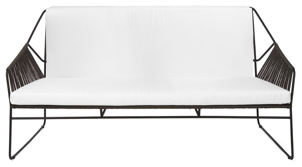 OASIQ SANDUR Sofa, Rope: Taupe, Cushions: Latern Slate, Frame: Anthracite