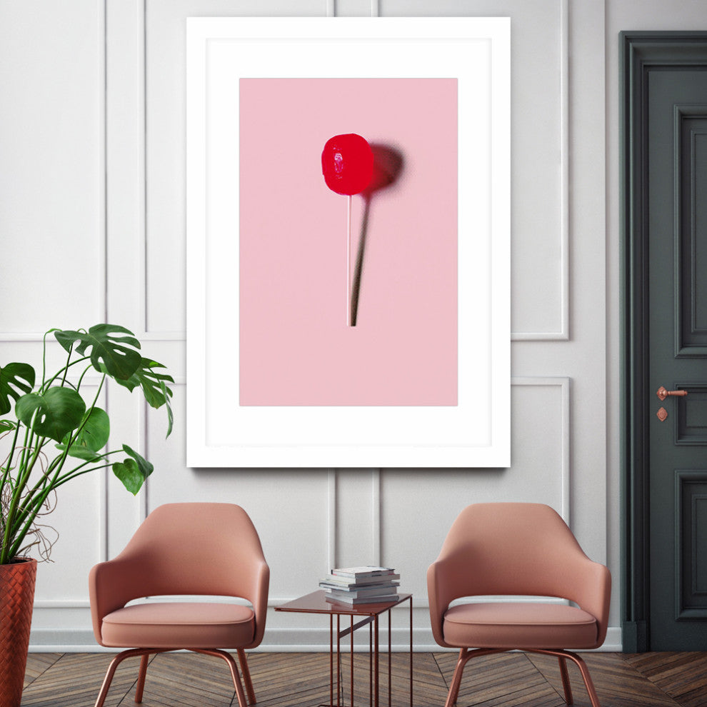 "PopStick Art" Matted and Framed, 52" x 36"