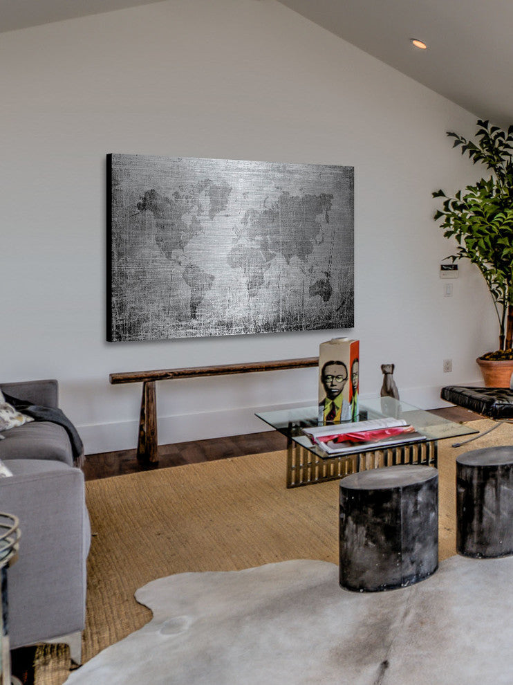 "Latitude" Print on Brushed Aluminum, 60"x40"