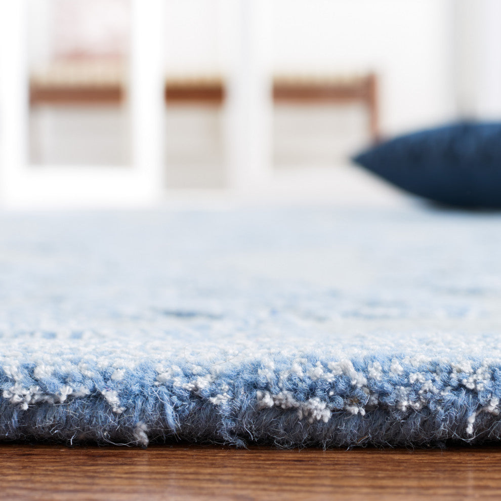 Safavieh Bella Bel127A Damask Rug, Blue, 2'3" X 7'0"