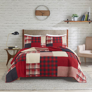 Woolrich Sunset Oversized Cotton Coverlet Mini Set, Red