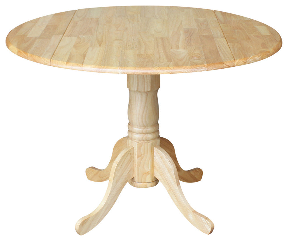 42 in. Dual Drop Leaf Table with 4 Slat Back Dining Chairs
