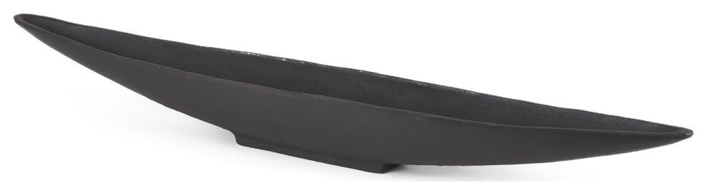 Piero Large Matte Black Metal Decorative Bowl