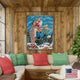 Christmas Goose Santa Wooden Wall Art, Oversized 48x36