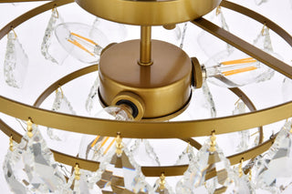 Evan 14" Flush Mount, Brass