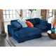Contemporary Lamb Fur Pillow Orange - Orange