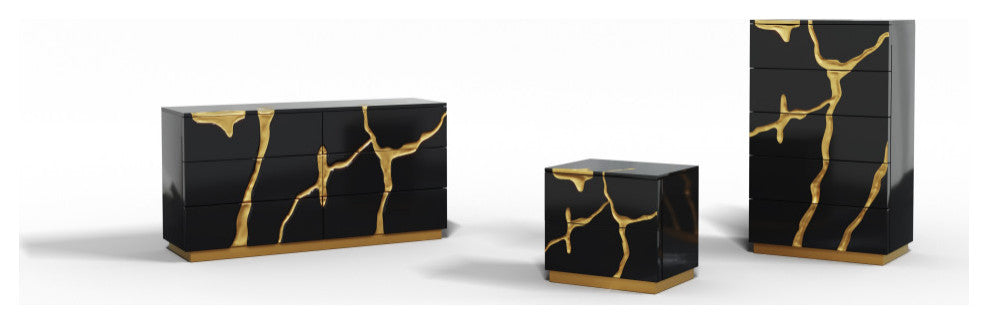 Modrest Aspen Black and Gold Chest