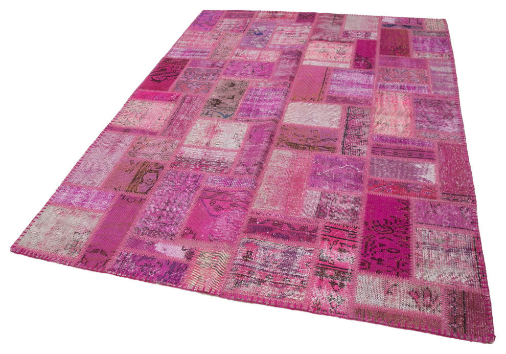 Rug N Carpet - Handmade Turkish 5' 7" x 7' 10" Unique Patchwork Area Rug
