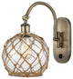 Innovations 518-1W-AB-G122-8RB 1-Light Sconce, Antique Brass