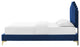 Platform Bed Frame, Full Size, Velvet, Blue Navy, Modern Contemporary, Bedroom