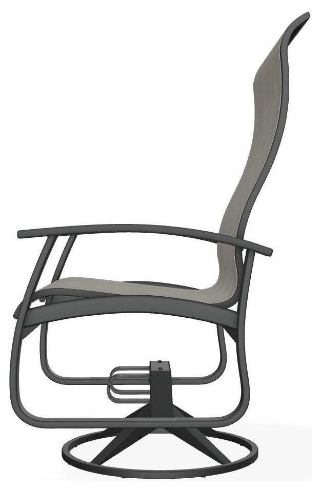 Belle Isle Sling Outdoor Swivel Rocker, Smoke/Graphite