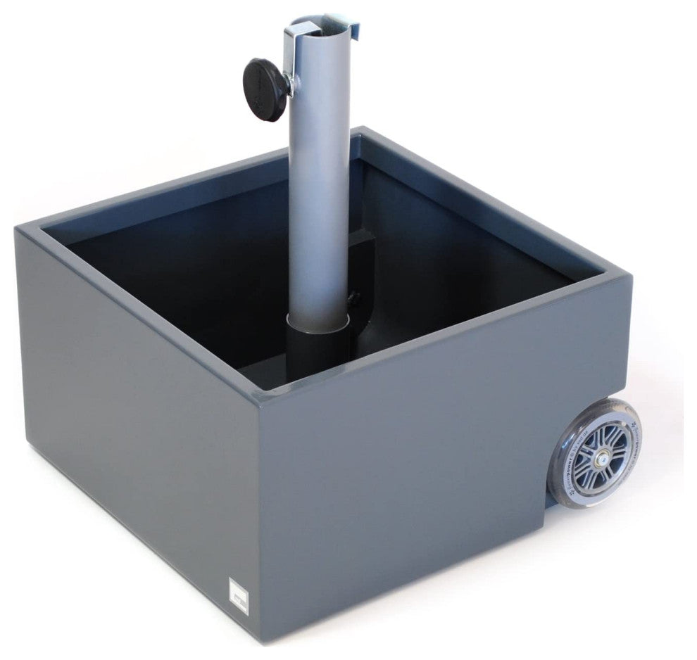 XXD''s (#O-811) Zinc Plated Dark Grey Powercoated Planter & Umbrella Stand