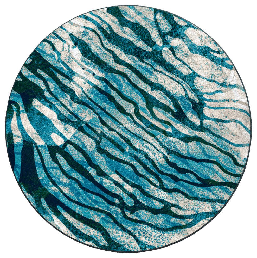 Sea Dive, Aqua, 8' Round