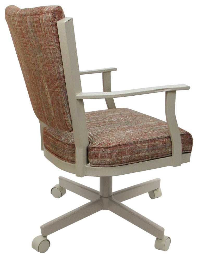 Montana Swivel Metal Dining Caster Chair Reading Base, Watusi Madder - Beige