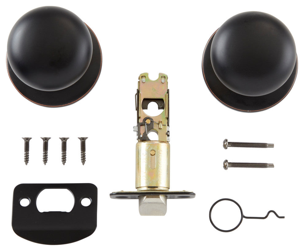 Callan Saxon Passage Knob Set, Edged Oil Rubbed Bronze
