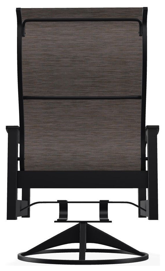 Leeward Sling Outdoor Swivel Rocker, James/Black