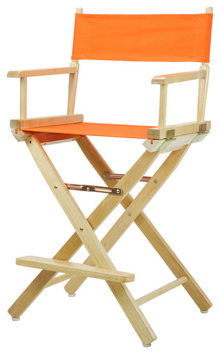 024" Director's Chair Natural Frame-Tangerine Canvas