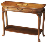 Butler Console Table, Olive Ash Burl