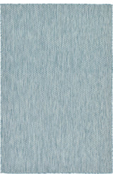 Unique Loom Aquamarine Solid Outdoor 4' 0 x 6' 0 Area Rug