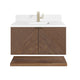 James Martin Marcello Bath Vanity, Chestnut, 36", White Zeus, Single-Hole