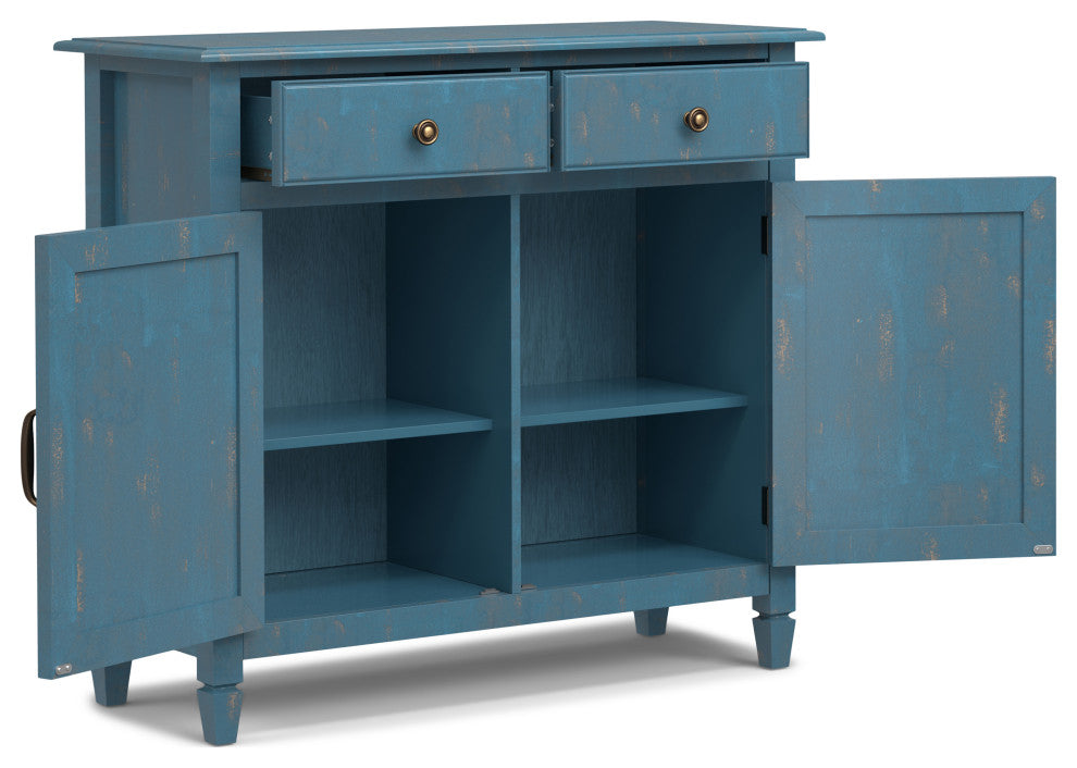 Connaught Entryway Storage Cabinet, Distressed Coastal Blue
