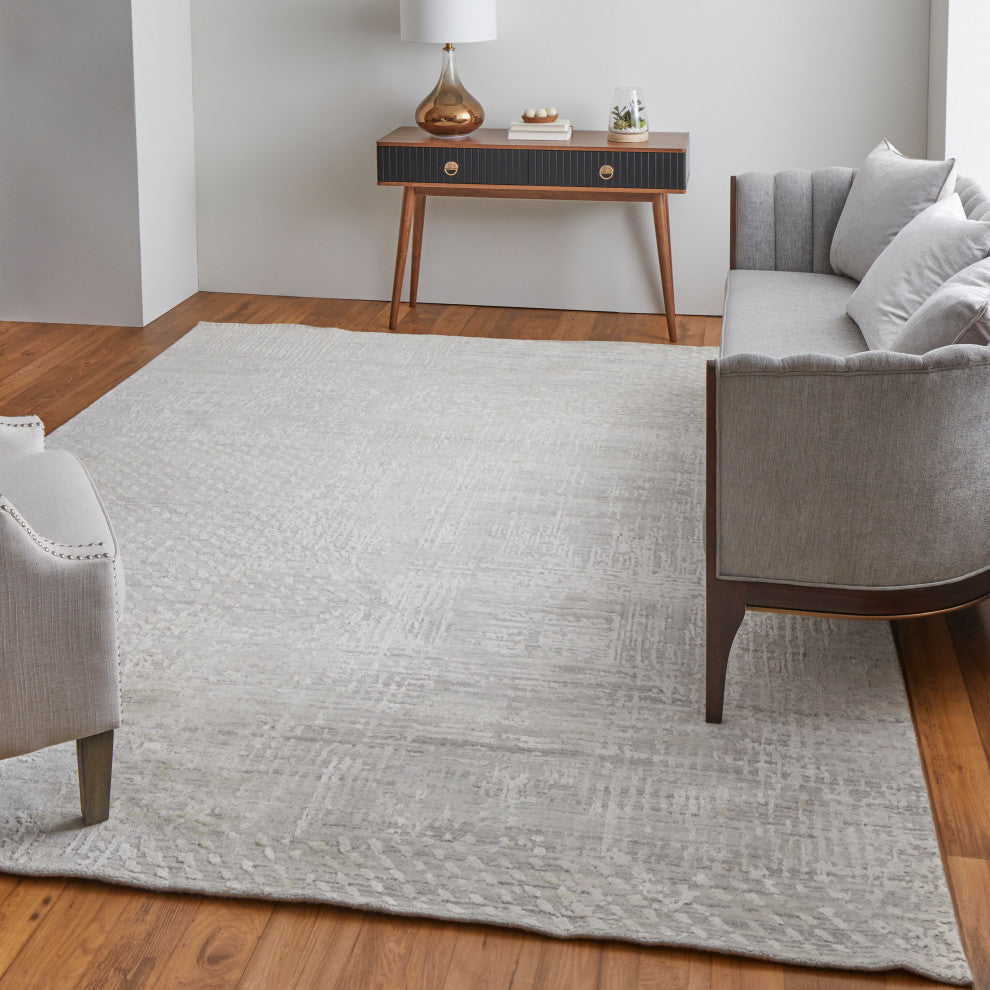 Kinton Modern Abstract, Ivory, 12'x15' Area Rug