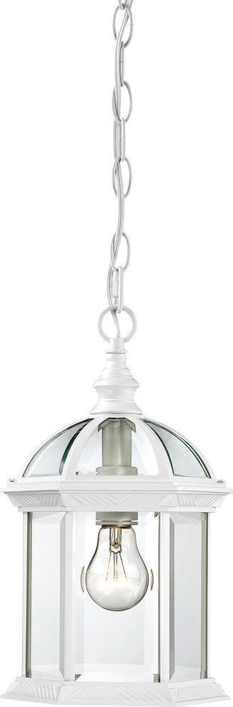 Boxwood 1-Light Outdoor Hanging, White
