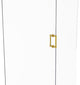 Contemporary 6" Back to Back Shower Door Pull, Polished Brass