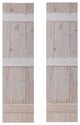 Traditional Board and Batten Exterior Shutters Pair, Whitewash, 72"
