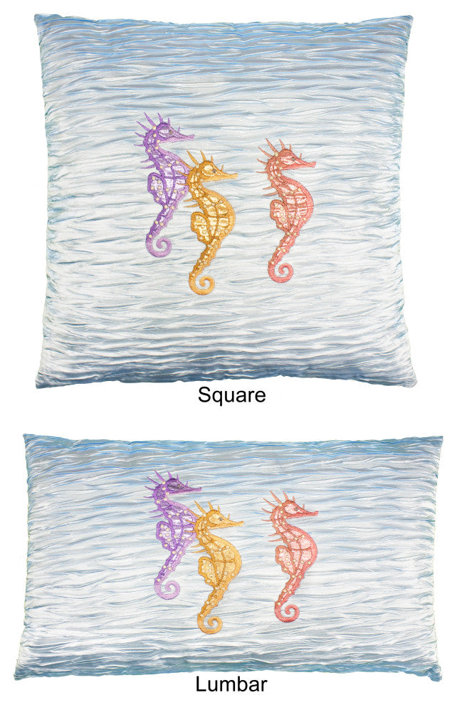 Linum Home Textiles Sofia Decorative Pillow Cover, Sky Blue, Lumbar