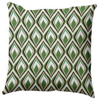 Feathers Indoor/Outdoor Throw Pillow, Scallion, 18"x18"