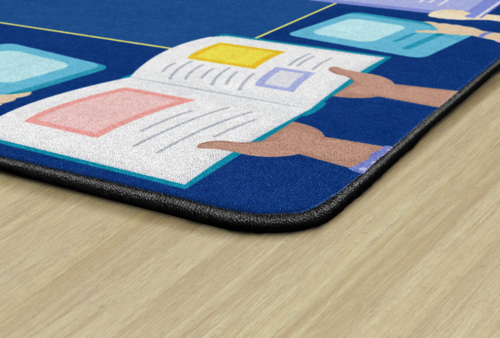 Flagship Carpets VA484-44A 7'6"X12' Book Border Educational Rug