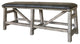 Bowery Hill Traditional 60"W Dining Bench Counter Upholstered in Brown
